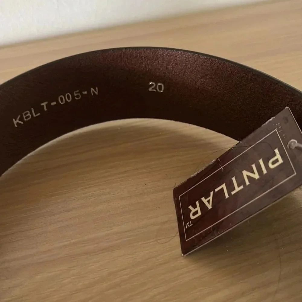 Pintlar light tan leather belt